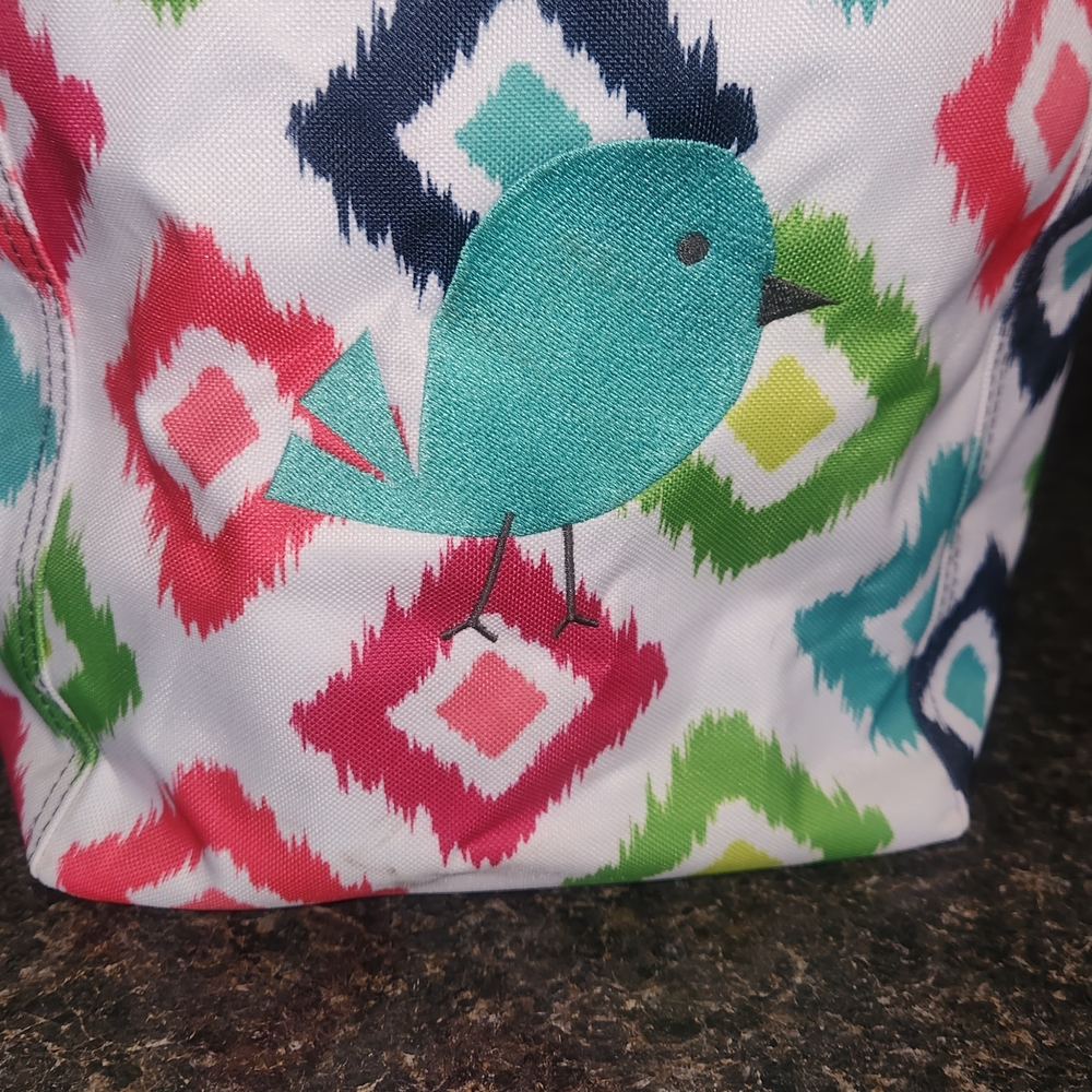Thirty-One Mini Storage Bin with Colorful Pattern - Picture 4 of 5